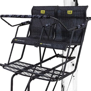 Hawk Big Denali 2 Man Climbing Tree Stand with Kick Out Footrests