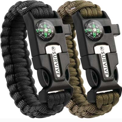 SURVIVE Paracord Bracelet 2 Pack