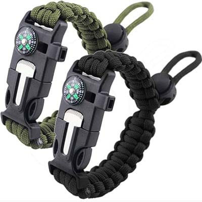 ZHIYE Survival Paracord Bracelet 2 Pack
