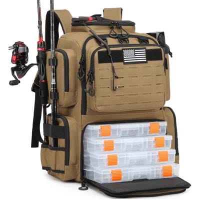 BISKLNDN 50L Fishing Backpack
