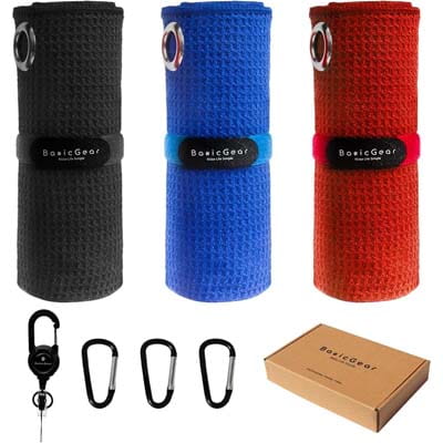 BasicGear Fishing Towel with ABS Retractable Buckle