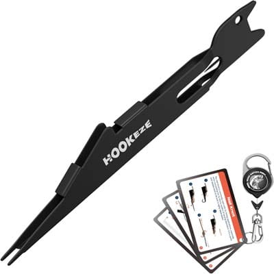 HOOK-EZE Nail Knot Tying Tool Combo with Zinger Retractor