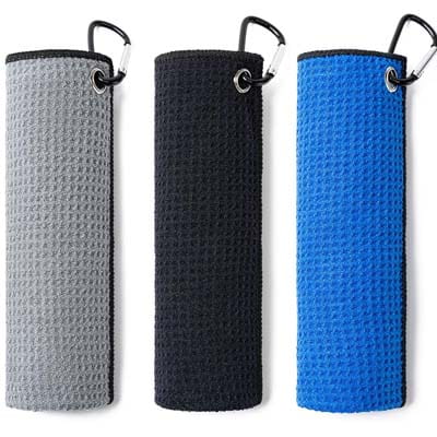Husfunov 3 Pack Golf Towels with Carabiner Clip