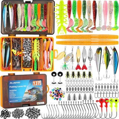 PLUSINNO Fishing Lures 137Pcs Tackle Box