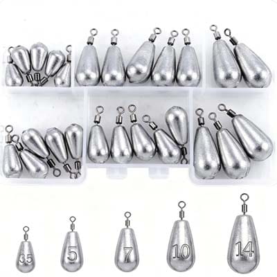 TKHDBF Fishing Weights Sinkers Kit with Swivel