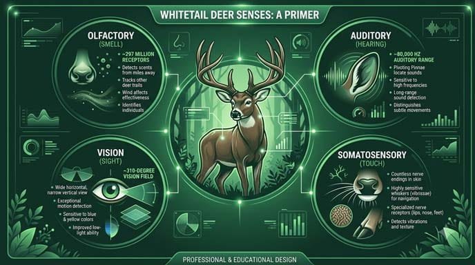Whitetail Deer Senses Breakdown - Smell Hearing Vision