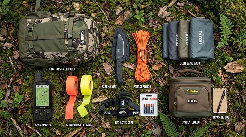 Deer Tracking Gear Layout